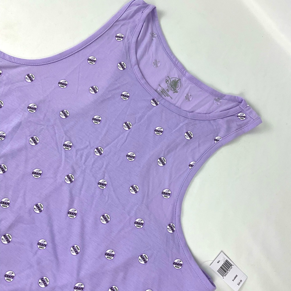 NWT- Up! grape soda club, purple tank top size extra large
